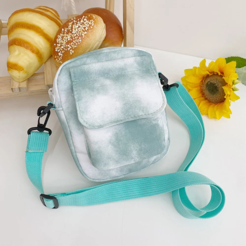 Canvas Small Crossbody Bags Women Dyeing Printing Phone Shoulder Handbag
