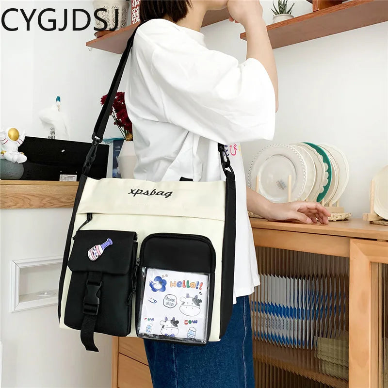 Women's Canvas Tote Bag Shoulder Crossbody Handbag