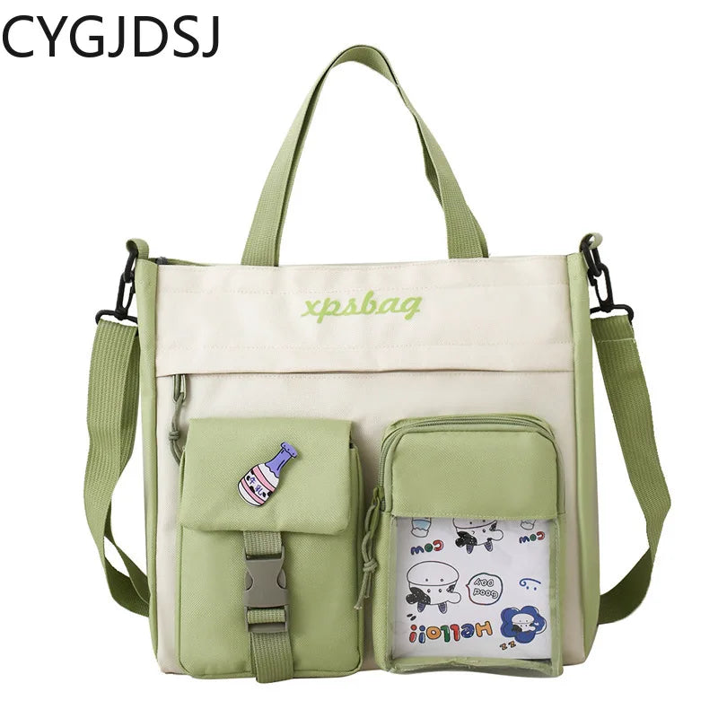 Women's Canvas Tote Bag Shoulder Crossbody Handbag