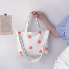 Canvas Tote Purse for Women Girls Casual Crossbody Bag