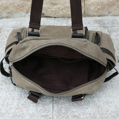 Canvas Travel Bags Hand Luggage Tote Bag With Side Pockets