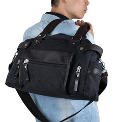 Canvas Travel Bags Hand Luggage Tote Bag With Side Pockets