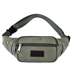 Canvas Waist Bag Unisex Waist Bag Mobile Phone Bag Convenient Belt Banana Bag