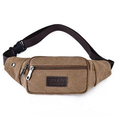 Canvas Waist Bag Unisex Waist Bag Mobile Phone Bag Convenient Belt Banana Bag