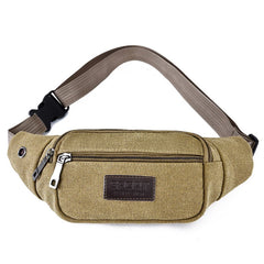 Canvas Waist Bag Unisex Waist Bag Mobile Phone Bag Convenient Belt Banana Bag