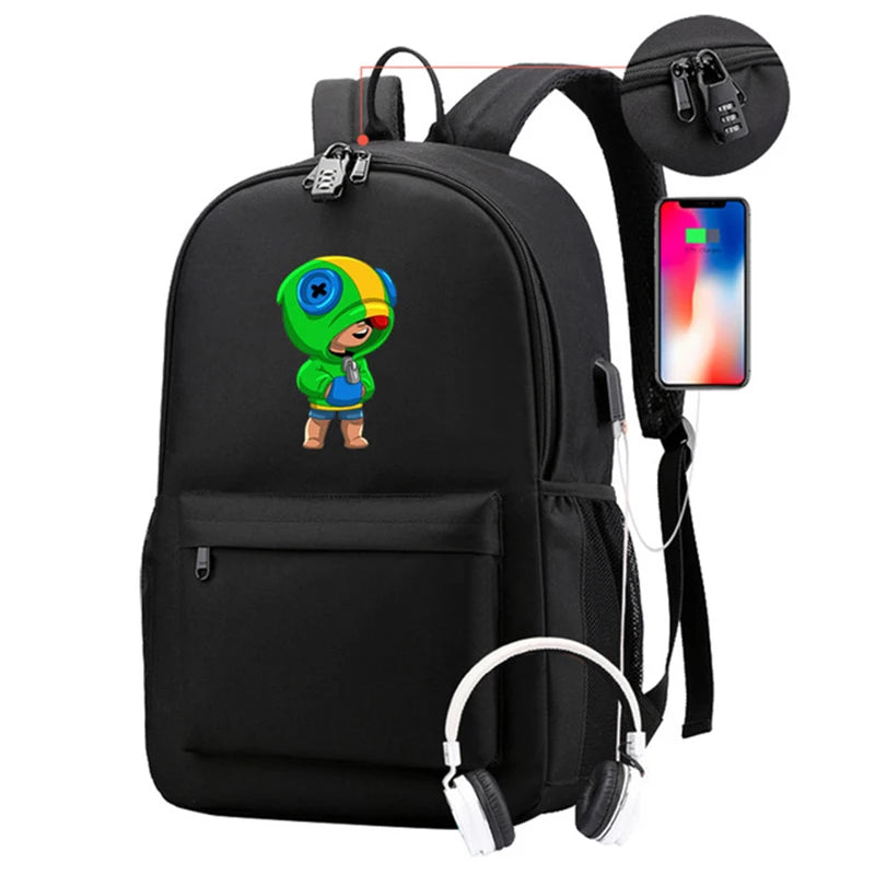 Waterproof Backpack for Teenage Boys Girls with USB Port
