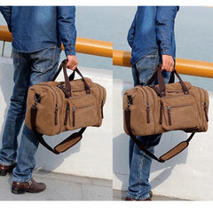 Canvas Weekend Shoulder Bag for Men - Large Capacity Travel Duffel