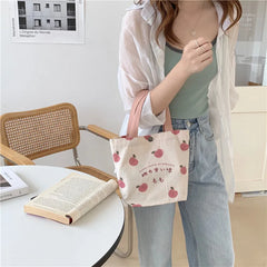Japanese Peach Printed Eco Reusable Mini Shopping Bag