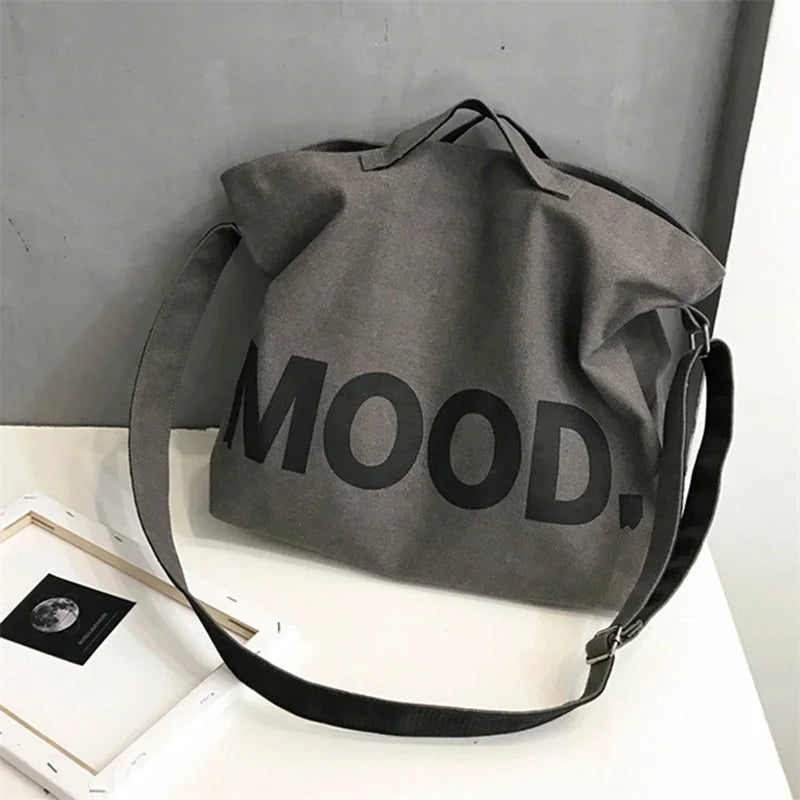 Vintage Canvas Women Messenger Bag Harajuku Large Crossbody School