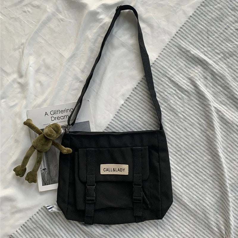 Canvas Women Messenger Bag Large Shoulder Crossbody Bags for Women Student