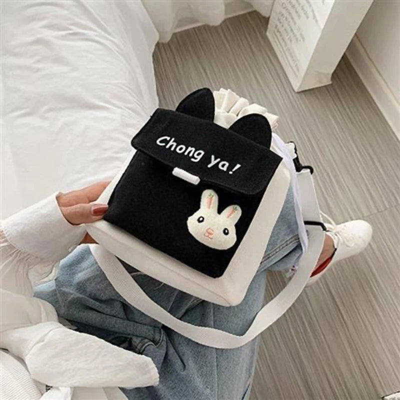 Cartoon Girl Shoulder Bag Young Student Tote Bag