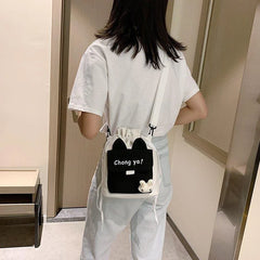 Cartoon Girl Shoulder Bag Young Student Tote Bag