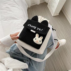 Cartoon Girl Shoulder Bag Young Student Tote Bag