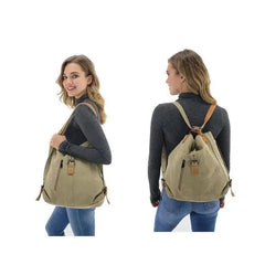 Canvas Women Shoulder Bags High Multifunction Backpack