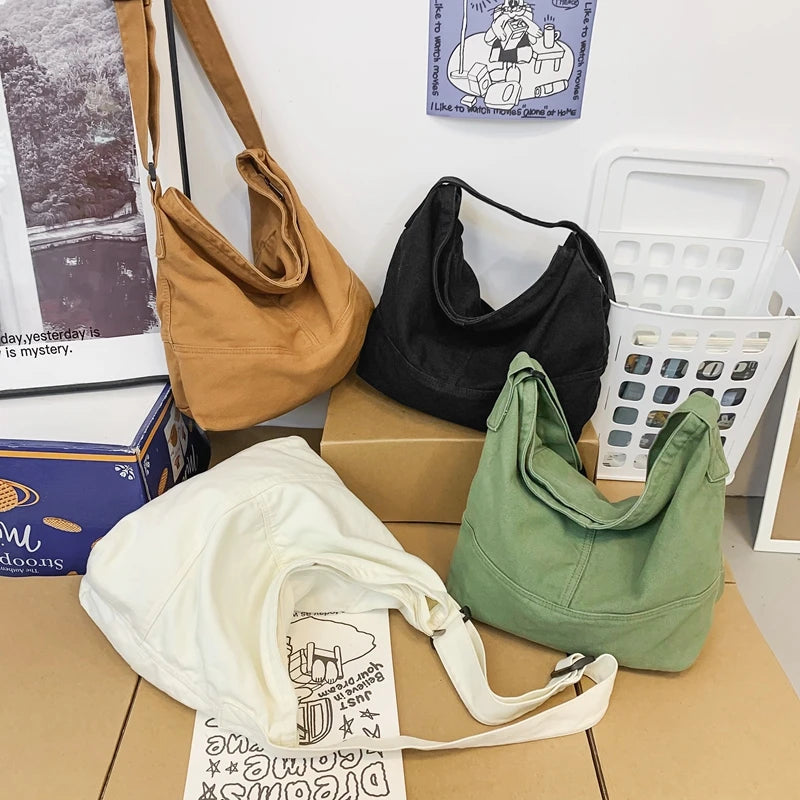Canvas Women Shoulder Bag Large Purses Handbags