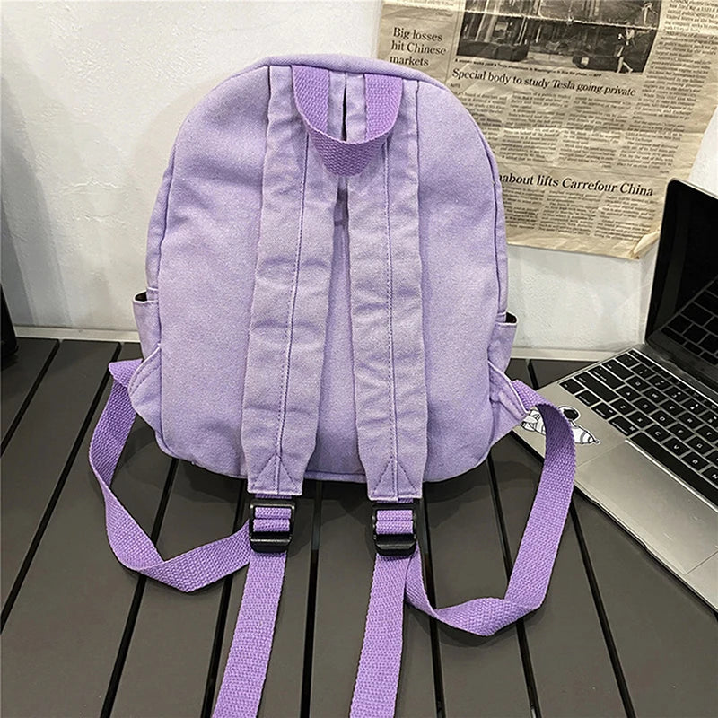 Vintage Canvas Small Backpack for Women