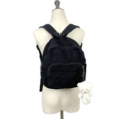 Canvas Women Small Backpack Vintage Fem...