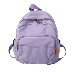Canvas Small Backpack Vintage School Mini Women Bagpack