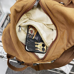 Canvas Backpack Large Capacity Messenger Bag Japanese Style Small Backpack