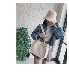 Canvas Multi-Pocket Shoulder Bag Large Capacity Messenger Bag