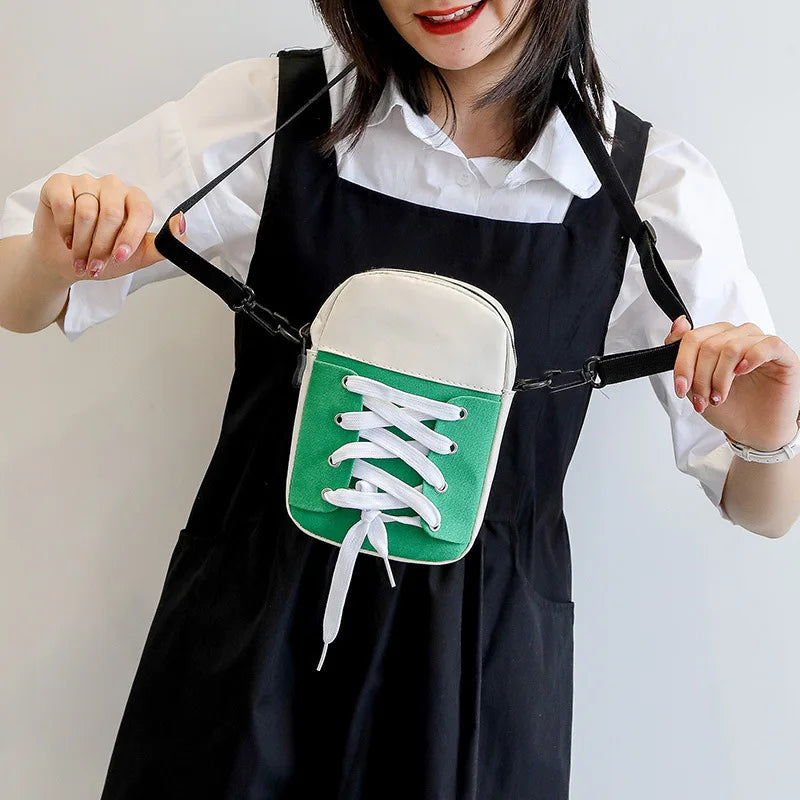 Canvas Messenger Bag Women's Japanese Students Style