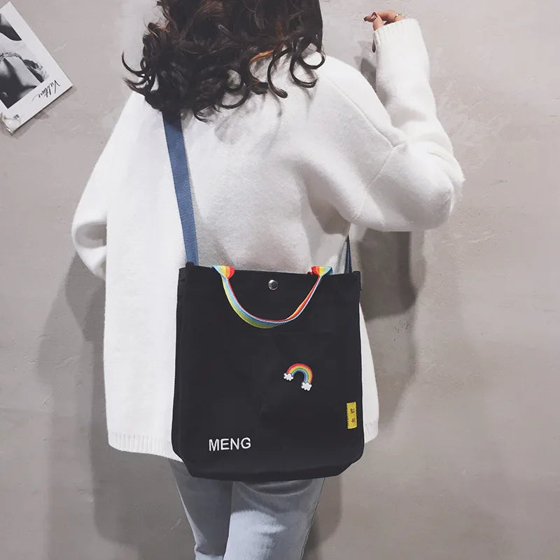 Large Canvas Shoulder Bag for Women
