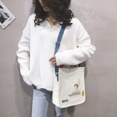 Large Canvas Shoulder Bag for Women
