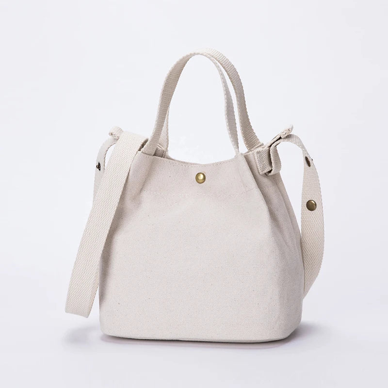 Literary Canvas Shoulder Bag Mini Messenger Bag Women