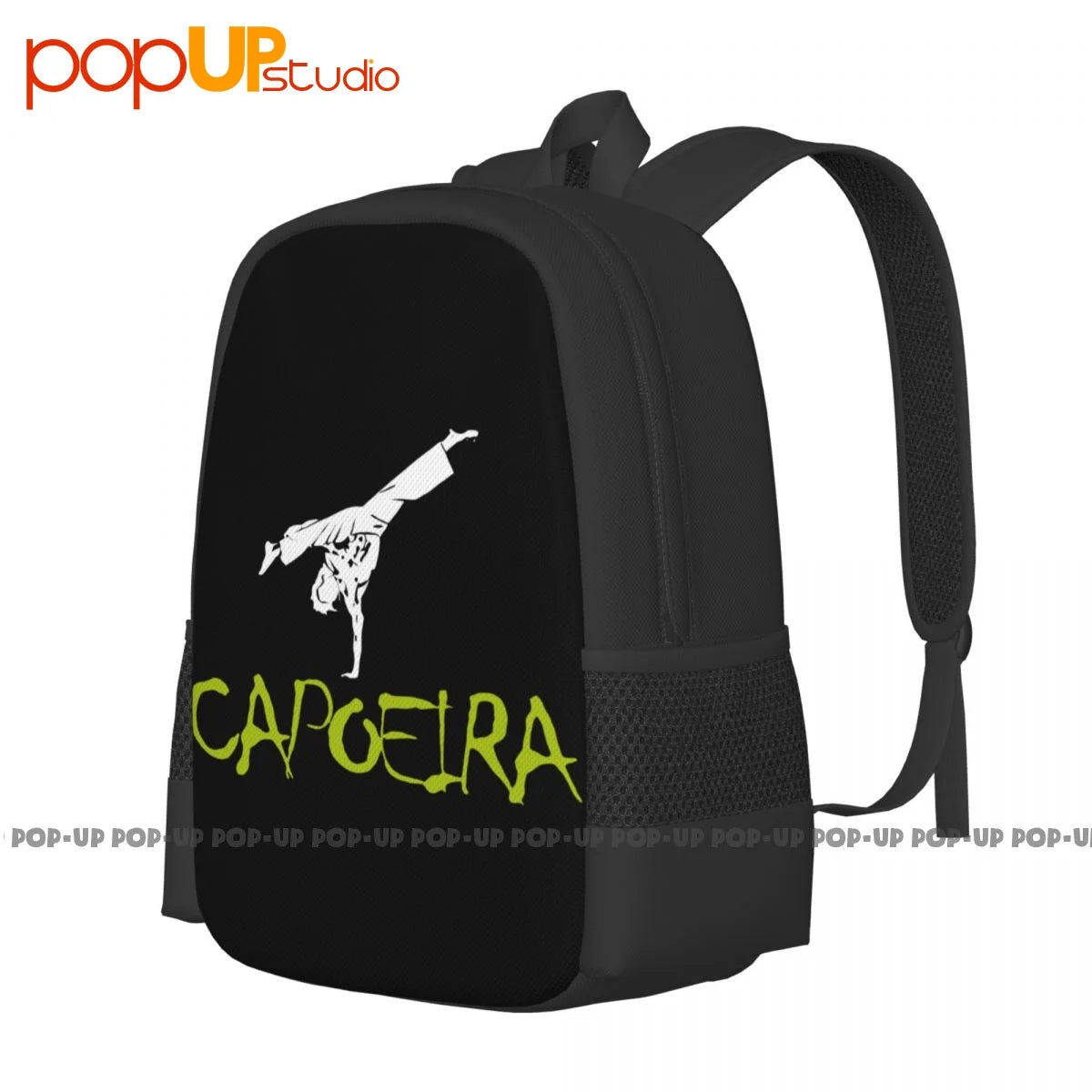 Capoeira Graffiti Style Backpack Large Capacity Vintage Portable Storage Bag