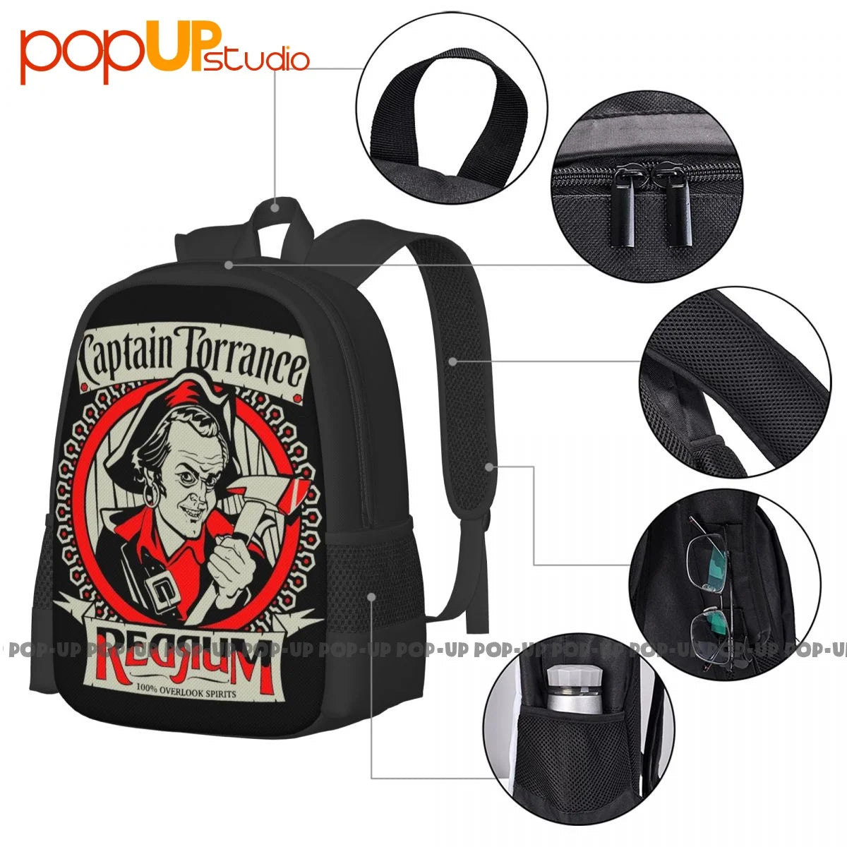 Captain Jack Torrance Rum Backpack Large Capacity Gym Schoolbag