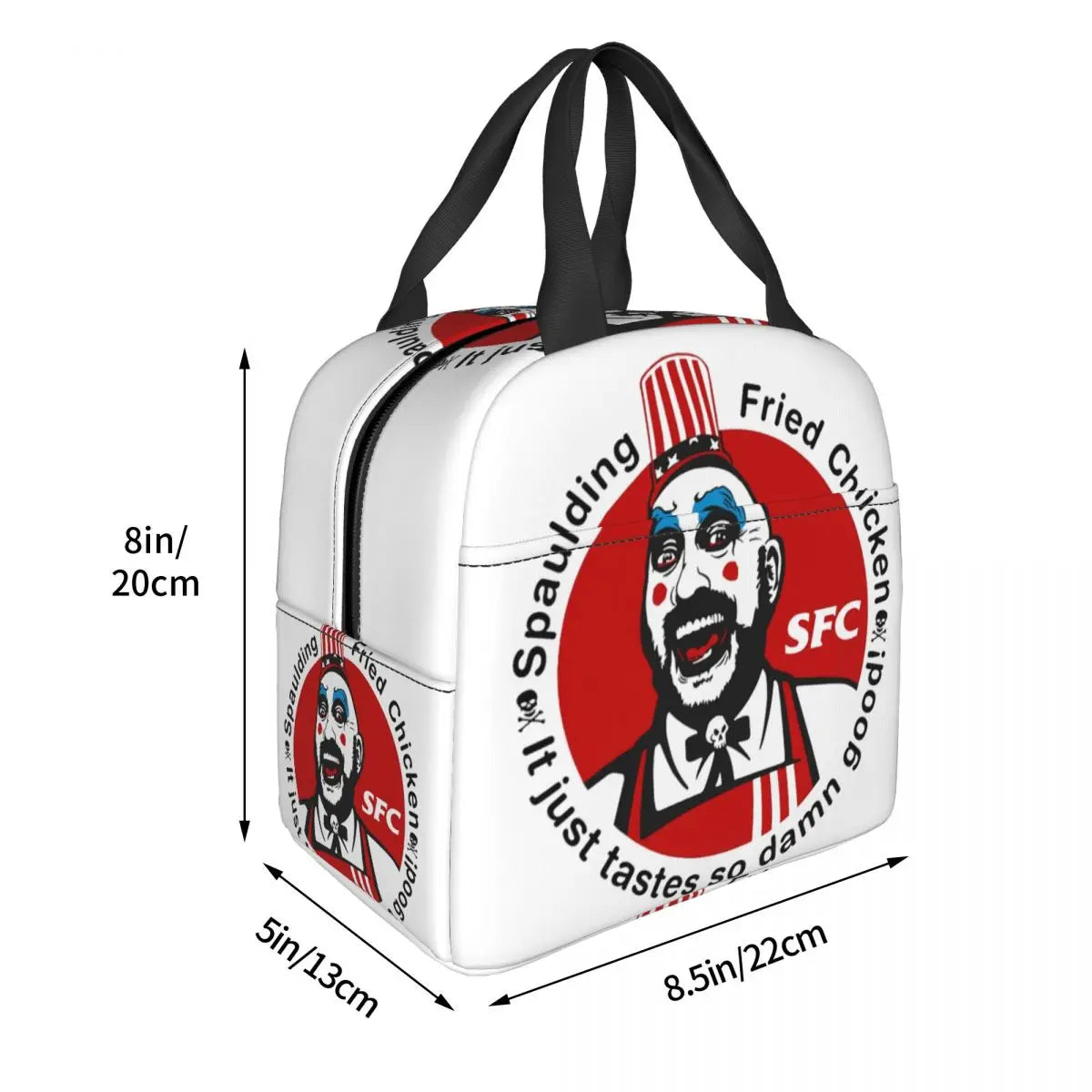Captain Spaulding Lunch Bag Insulated Horror Clown Movie School Office