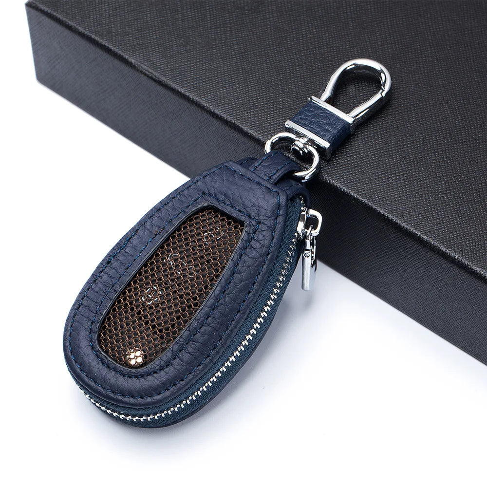 Car Key Bag Leather Sunroof Button Universal Key Wallet
