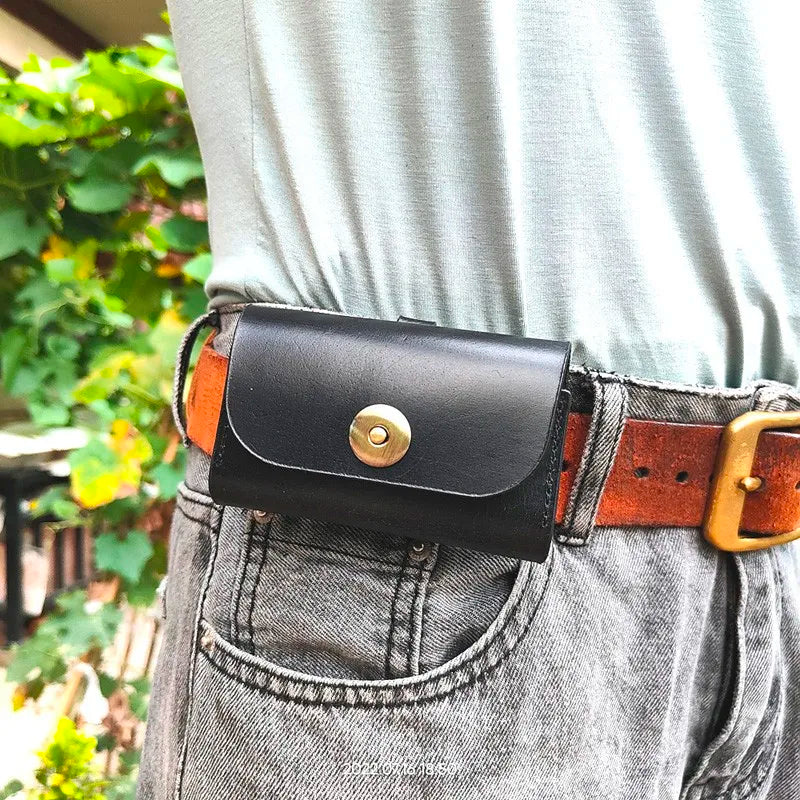 Leather Car Key Case Waist Bag Holder Wallet Organizer Men BHD
