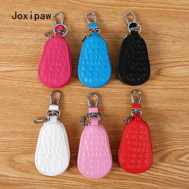 Crocodile Pattern Car Key Pouch Holder Organizer Chain Key Wallet for Women