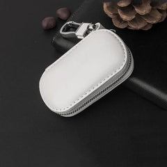 Leather Car Key Pouch Bag Case Wallet Holder Chain Organizer