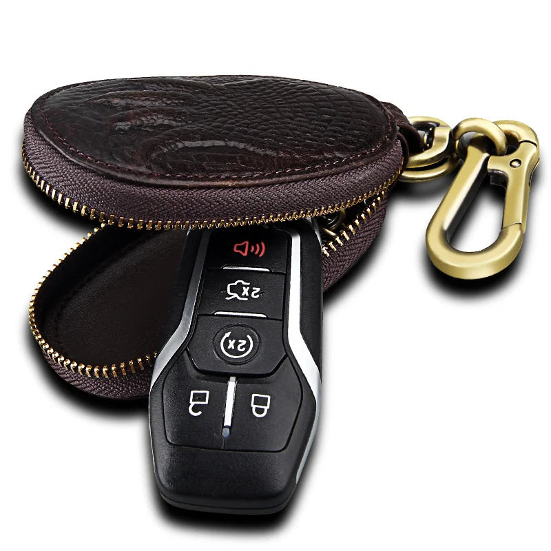 Crocodile Leather Key Pouch Bag Chain Holder Keychain Men Women Car Key Bag