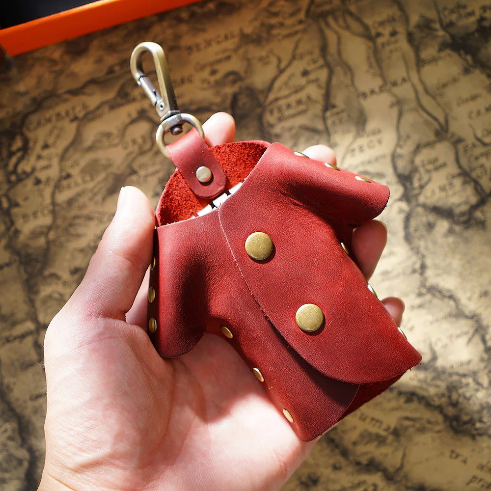 KeyChain Organizer Pouch Crazy Horse Cowhide Key Holder