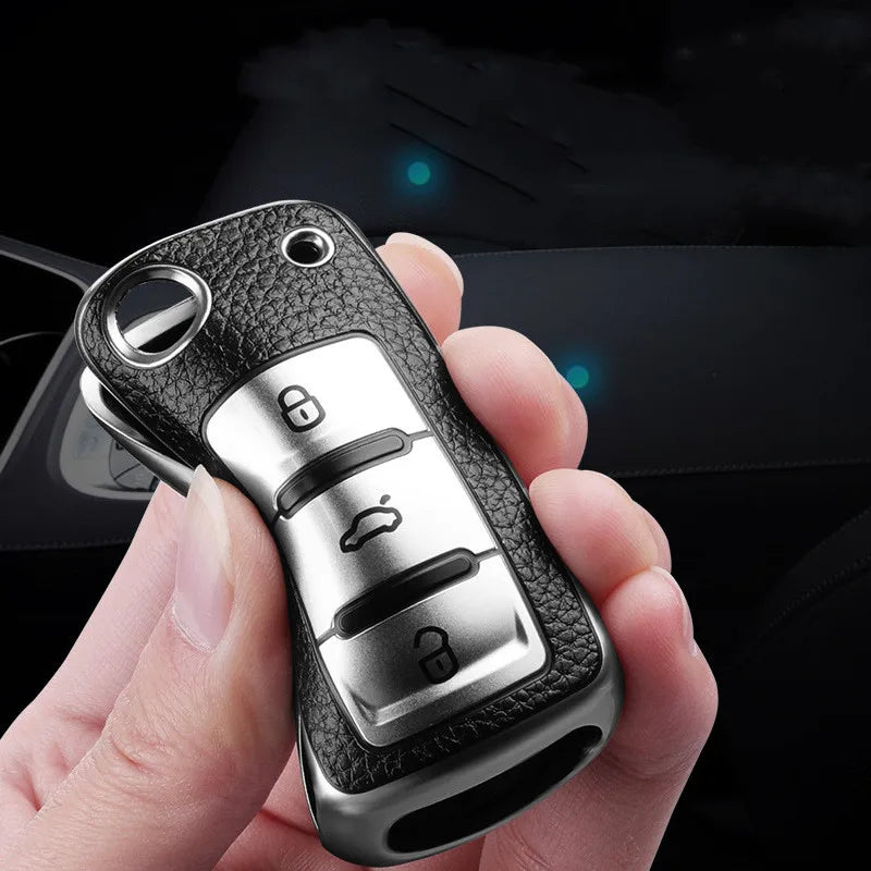 Car key case keychain wallet leather wallet keychain purse key holder