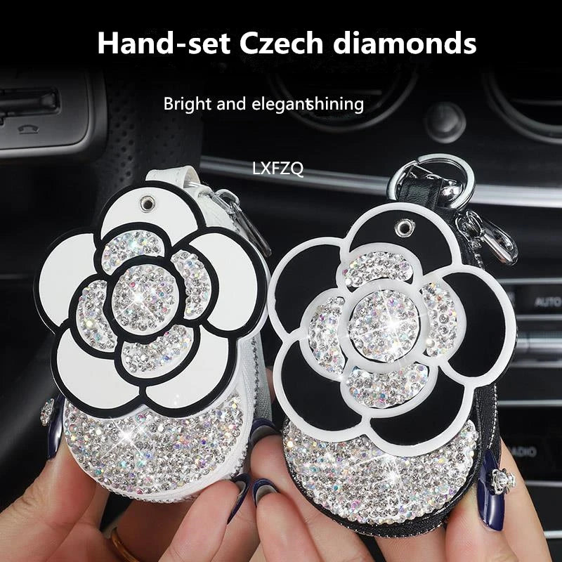 Universal Lady Car Key Protection Cover Diamond Key Case High-End Keychain