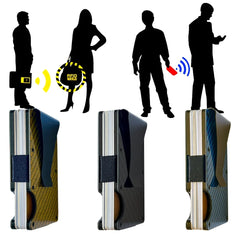 RFID Carbon Fiber Aluminum Money Clip Wallet for Men