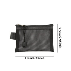 Mini Portable Mesh Card Bag Coin Purse Organizer