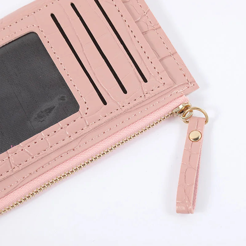 Crocodile Pattern Card Bag Women's Purse Small Fresh Wallet