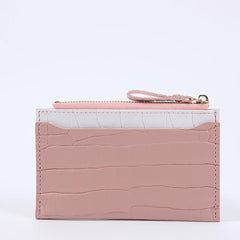 Crocodile Pattern Card Bag Women's Purse Small Fresh Wallet