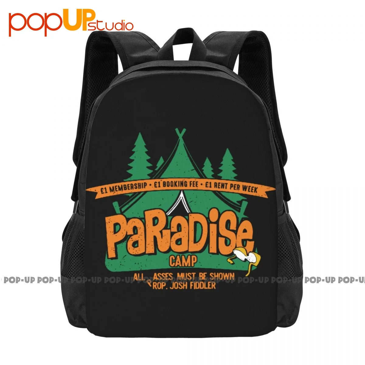 Paradise Camp Backpack Large Capacity Bookbag Swimming Storage Bag