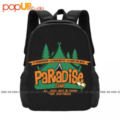 Paradise Camp Backpack Large Capacity Bookbag Swimming Storage Bag