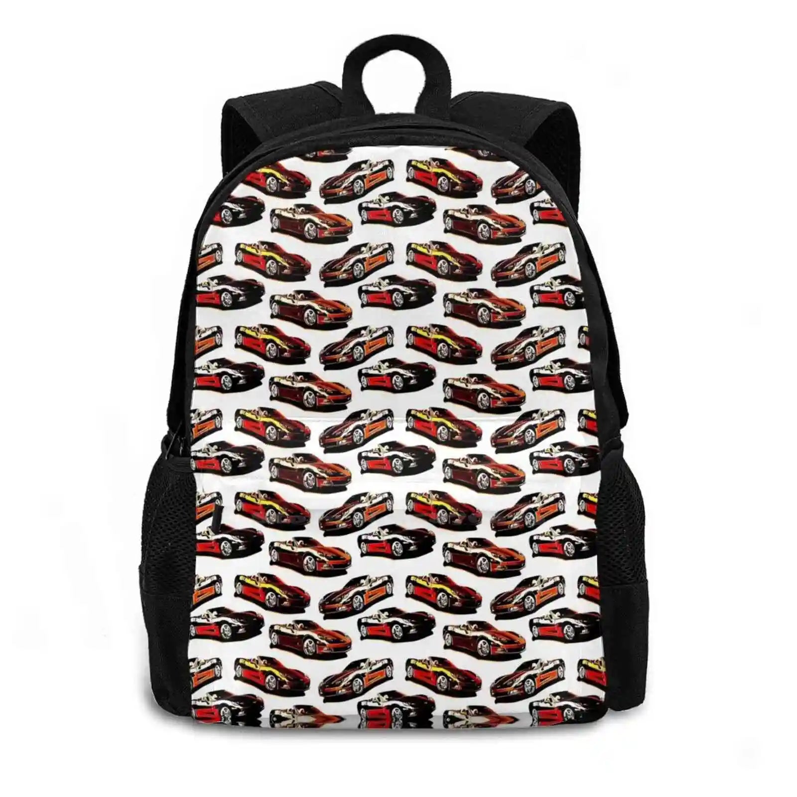 Abstract Cars Convertibles Schoolbag Backpack