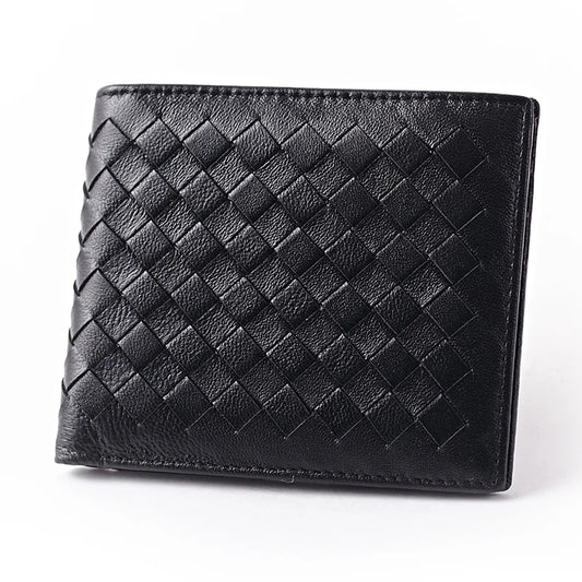 High Sheep Skin Men Wallet Knitting Style On Sales