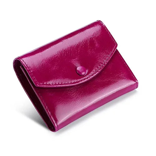 High Oil Waxing Leather Women's Wallet Cowhide Female Wallets Sales