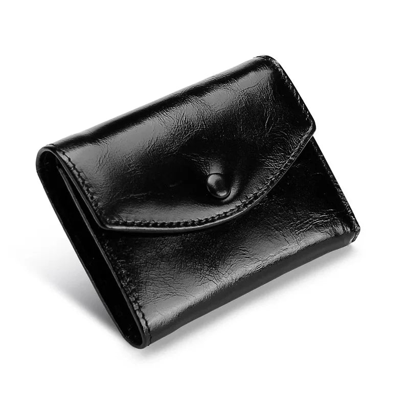 High Oil Waxing Leather Women's Wallet Cowhide Female Wallets Sales