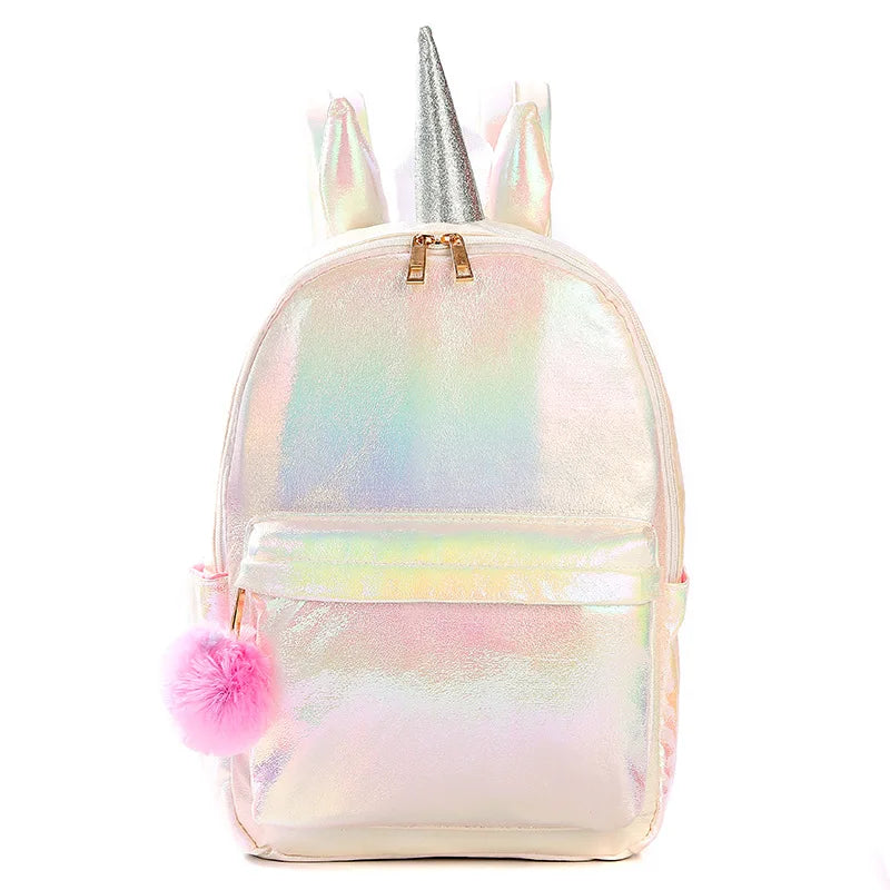 Carton School Bags Pu Woman Backpack Polyester Waterproof Book Bag